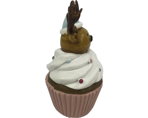 Dekofigur Rentier als Cupcake für die Weihnachtsdekoration