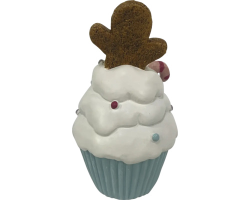 Dekorativer Cupcake mit Lebkuchenmann für Weihnachten