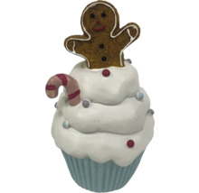 Dekorativer Cupcake mit Lebkuchenmann für die Weihnachtszeit