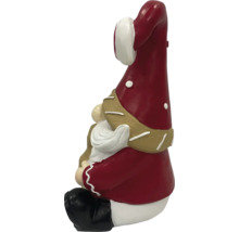 Dekorative Gartenzwergfigur mit roter Mütze und weißem Bart