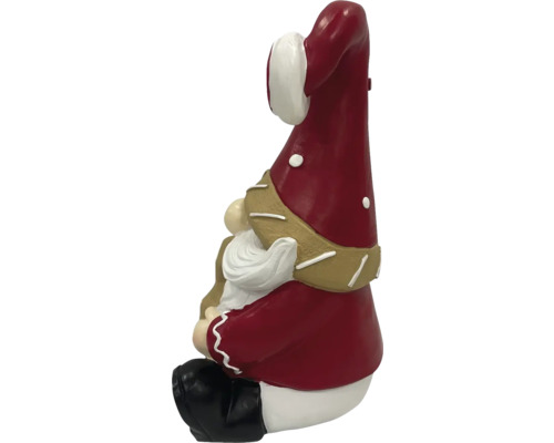 Dekorative Gartenzwergfigur mit roter Mütze und weißem Bart