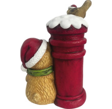 Dekorative Weihnachtsfigur mit Teddybär und Briefkasten