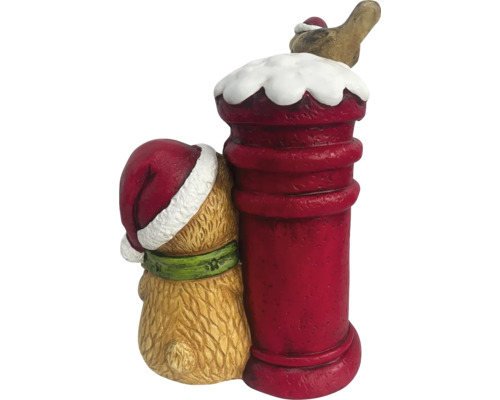 Dekorative Weihnachtsfigur mit Teddybär und Briefkasten