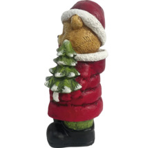 Teddybär Weihnachtsdekoration mit Tannenbaum und Weihnachtsmannmütze