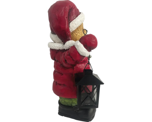 Dekorative Weihnachtsmannfigur mit Laterne als festliche Dekoration