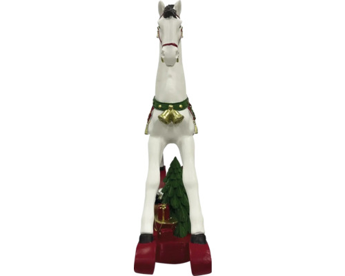 Dekorative Pferdefigur mit Weihnachtsbaum und Geschenken
