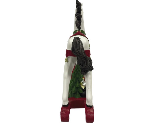 Dekorative Pferdefigur mit Weihnachtsbaumschmuck
