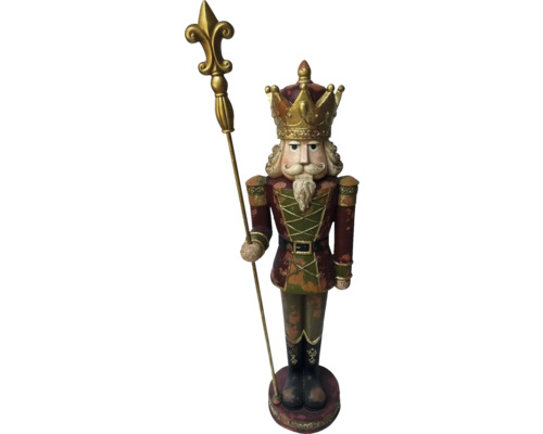 Dekofigur Lafiora Nussknacker 35 x 30 x 135 cm Dekorative Nussknackerfigur mit Krone und Zepter