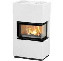 Kaminofen mit Sichtfenster und Feuer