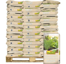 Palette mit Säcken von FloraSelf Urbane Gartenerde, 40 Liter