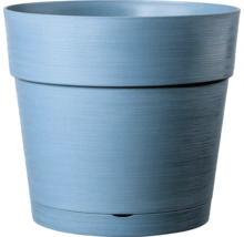 Blauer Pflanztopf mit Untersetzer