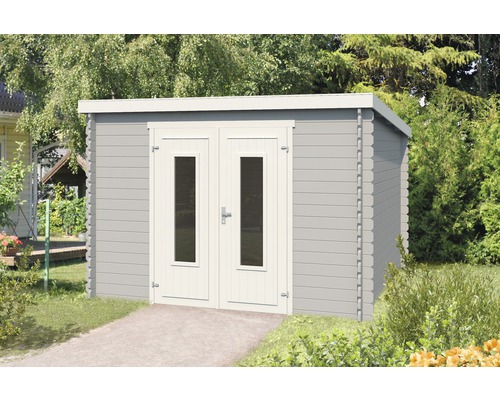 Holzgartenhaus mit Doppeltür und Fenster