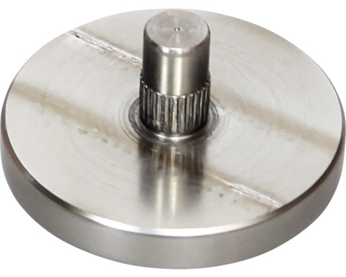 Metall Ersatzteil mit runder Basis und geriffeltem Stift