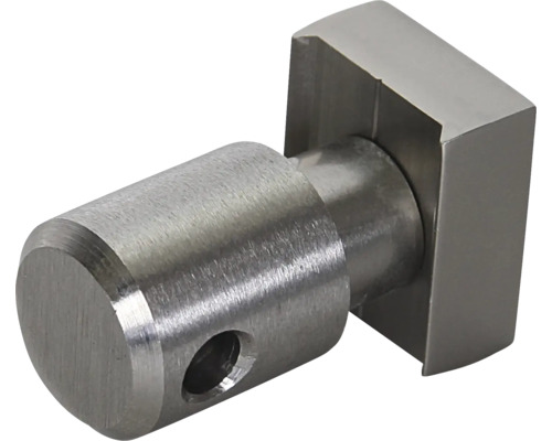 Detailansicht eines Edelstahl-Türfeststellers