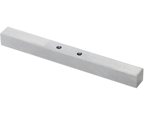Rechteckiges Aluminiumprofil mit zwei Löchern