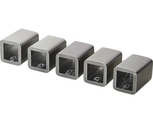 Fünf eckige Edelstahl-Rohrverbinder