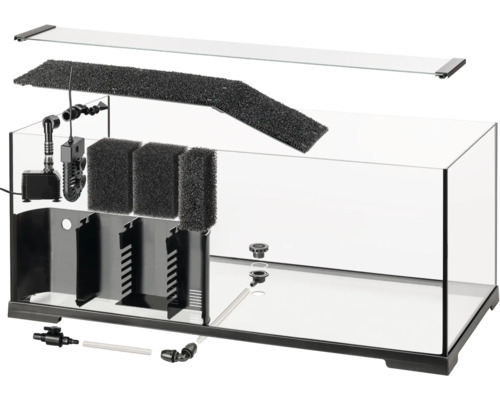 Aquarium mit Filter und Zubehör