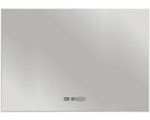 Rechteckiger Spiegel mit Temperaturanzeige und Touch-Sensor