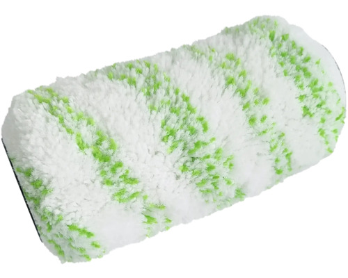 Reinigungswalze mit weißen und grünen Fasern