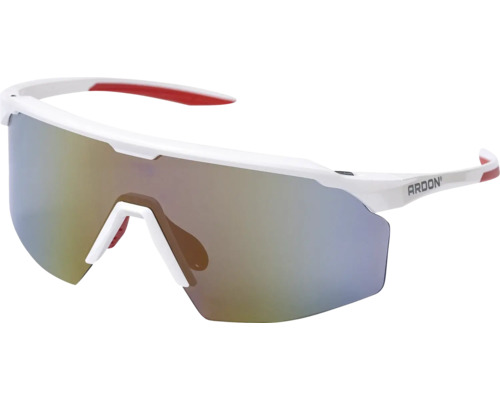 Ardon Sportbrille mit verspiegelten Gläsern und weißem Rahmen