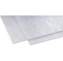 Transparente Kunststoffplatten mit Wassertropfen