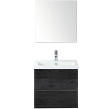 Waschtischkombination mit Spiegel, Waschbecken und Unterschrank