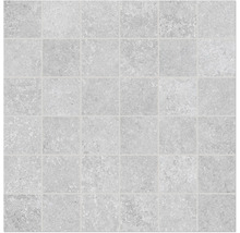 Fliesenmuster mit quadratischen, grauen Steinfliesen