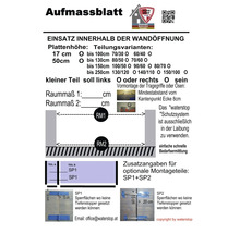 Aufmassblatt für Waterstop Hochwasserschutzsystem