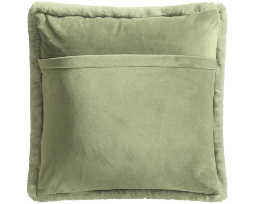 Dekokissen mit Fellrand