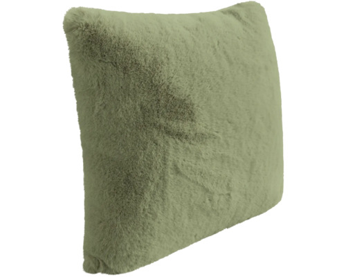 Quadratisches Zierkissen aus Kunstfell