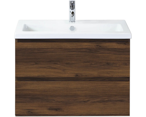 Waschtischunterschrank mit zwei Schubladen und Aufsatzwaschbecken