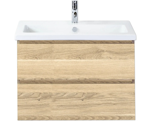 Waschtisch mit zwei Schubladen und Aufsatzwaschbecken