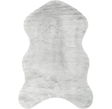 Grauer Teppich in Felloptik