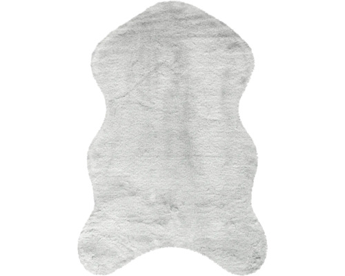 Grauer Teppich in Felloptik