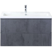 Waschtischunterschrank mit Waschbecken und Armatur