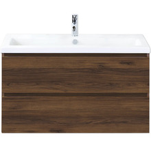 Waschtisch mit zwei Schubladen und Aufsatzwaschbecken