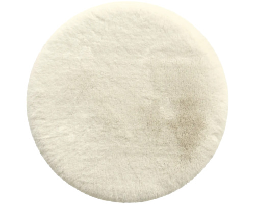 Kunstfell Romance Premium beige 80 cm Runder Teppich mit hohem Flor