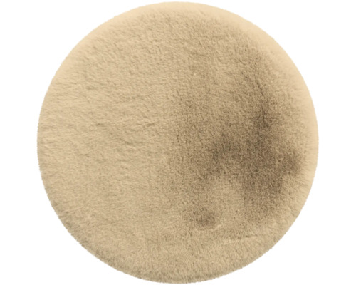 Kunstfell Romance Premium sand 80 cm Runder Teppich aus Kunstfell
