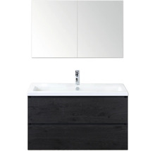 Waschtischkombination mit Spiegelschrank und zwei Schubladen