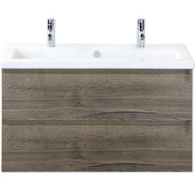 Waschtischunterschrank mit zwei Schubladen und Waschbecken