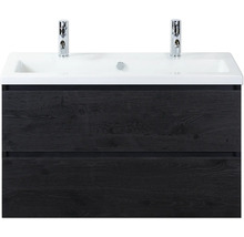 Waschtischunterschrank mit zwei Schubladen, Waschbecken und Armaturen