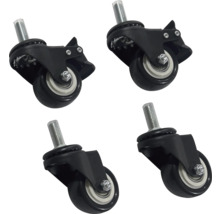Vier Möbelrollen mit Gewindestift und Bremse