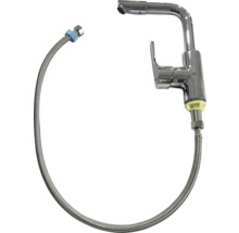 Spültischarmatur aus Chrom mit flexiblem Anschlussschlauch