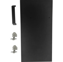 Schranktür mit Griff und Scharnieren