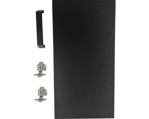 Schranktür mit Griff und Scharnieren