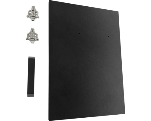 Möbelplatte mit Scharnieren und Kantenumleimer