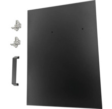 Schranktür mit Griff und Scharnieren