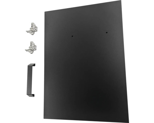 Schranktür mit Griff und Scharnieren