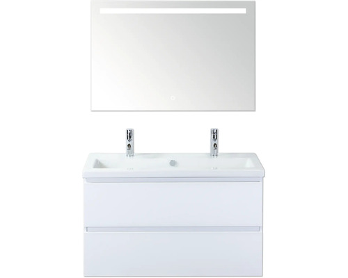 Badezimmer Waschtisch mit Spiegel und zwei Schubladen