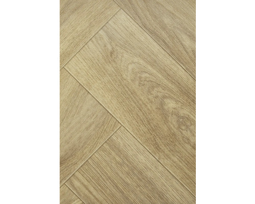 PVC-Boden FlashTex Fischgrät 126M Eiche 14x71 cm 200 cm breit (Meterware) Bodenbelag in Fischgrätmuster